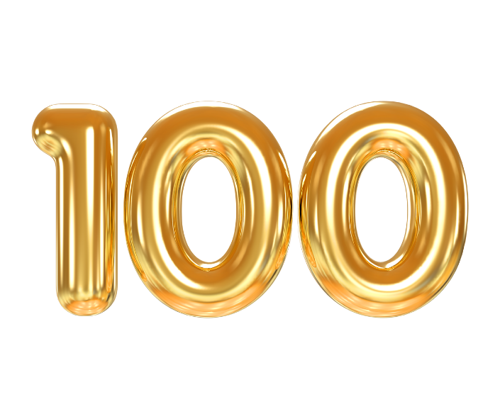  100 "